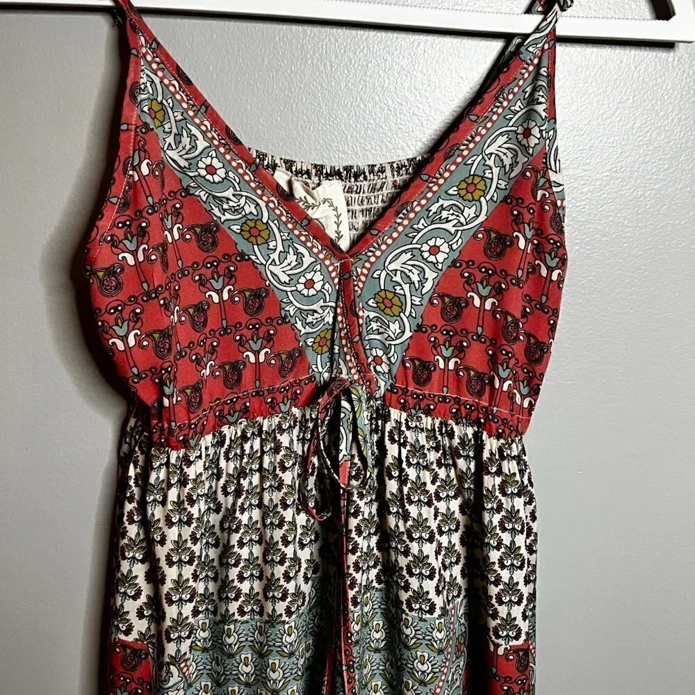 GWENDA PRINTED ADJUSTABLE TASSEL MAXI DRESS Size M - Picture 13 of 16